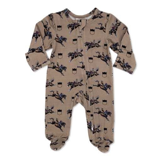 Rodeo Broncs Footed Jammies – Cowkid Clothing Company