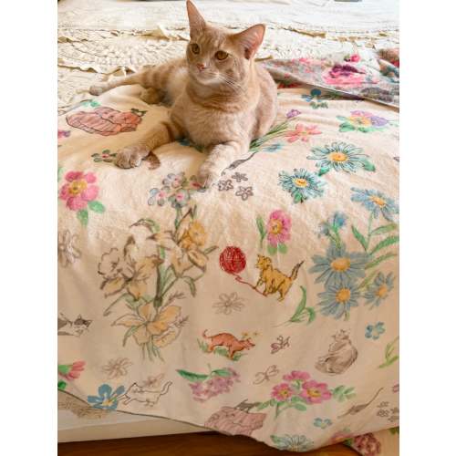 Double-Sided Cozy Throw Blanket - Kitty Doodles – Natural Life