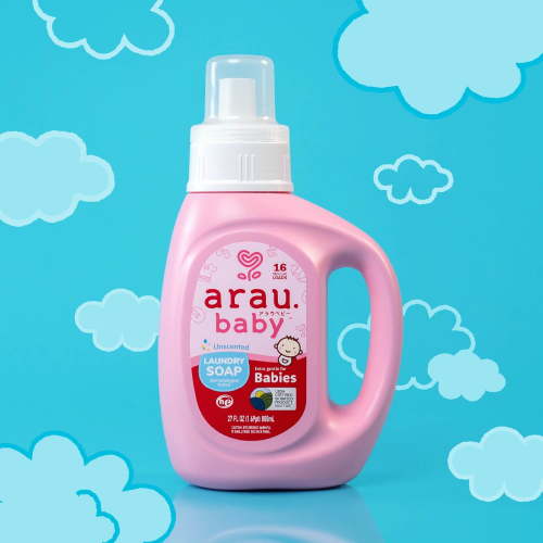 Arau Baby Unscented Laundry Soap - Pure Gentle Baby Soap, Plant Based, Cleans Baby, Newborn, Infant Clothes, EcoFriendly, Protects Sensitive Skin, Hypoallergenic, Liquid Laundry Soap (27 Fl Oz)