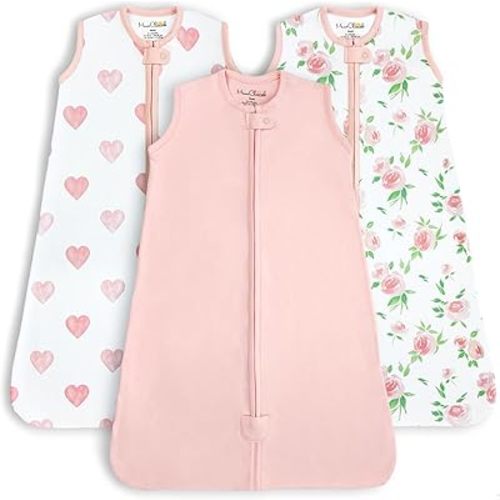 Mama Cheetah Baby Sleep Sack 0.5 TOG, Organic Cotton Baby Wearable Blanket with Two-Way Zipper, Swaddle Transition Baby Sleeping Bag for Newborn Infant Toddler Boy Girl, 0-6 Months
