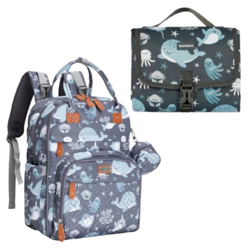 BabbleRoo Baby Diaper Changing Bag Set - Sea Animals