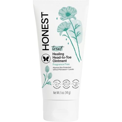 The Honest Company Head to Toe Multi-Purpose Healing Ointment, Safe for Sensitive Skin, Hypoallergenic, Fragrance-Free, Vegan, 5 oz