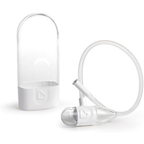 Munchkin Clear Nose Baby Nasal Aspirator, Hygienic Snot Sucker for Stuffy Noses, White