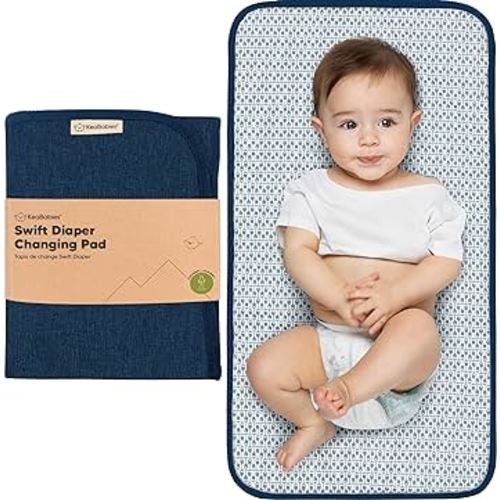 Portable Diaper Changing Pad - Waterproof Foldable Baby Changing Mat - Travel Diaper Change Mat - Lightweight Changing Pads for Baby - Baby Changer - Machine Washable (Navy Blue)