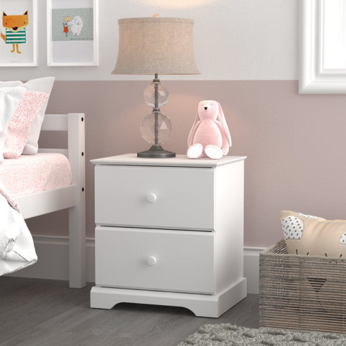 Ilmi Wood 2 Drawer Nightstand