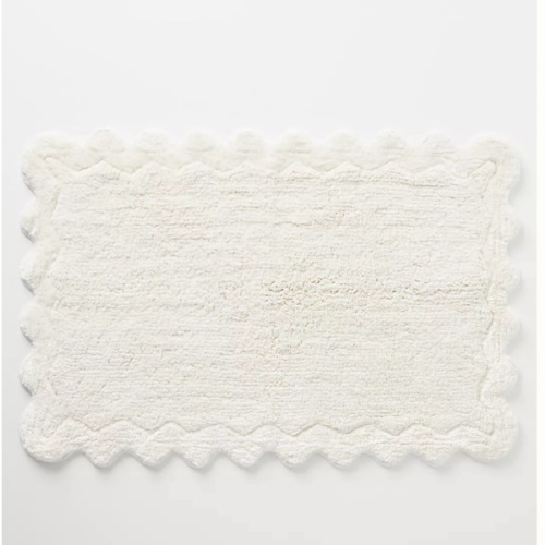 Maeve by Anthropologie Scalloped Cotton Bath Mat