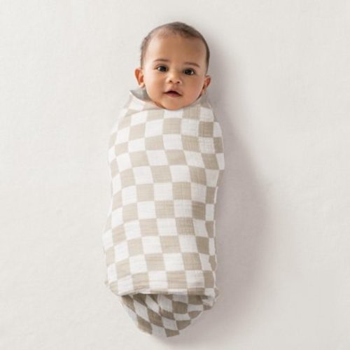 Itzy Ritzy Brand Taupe Checkerboard