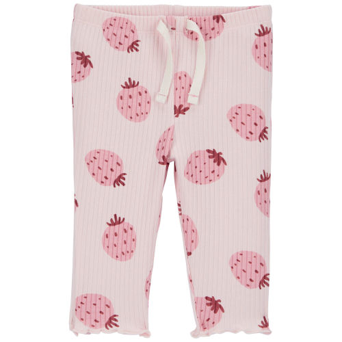 Baby Strawberry Pull-On Ribbed Pants - Carter's | Carter's