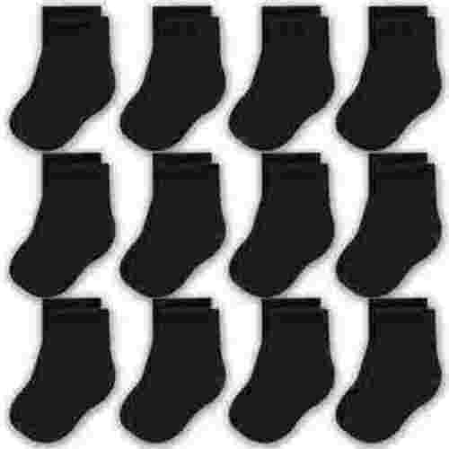 CozyWay Baby Socks Crew Comfy Cotton Socks For Girls and Boys Babies Soft & Breathable Infant - 0-6 Months Unisex Black - 12 Pack