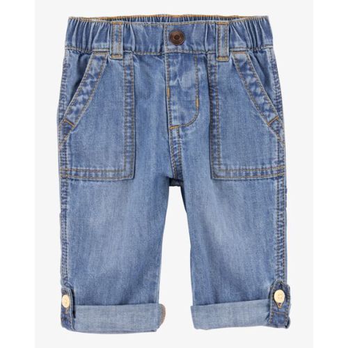 Baby Roll-Up Cuff Jeans - Blue - 6M
