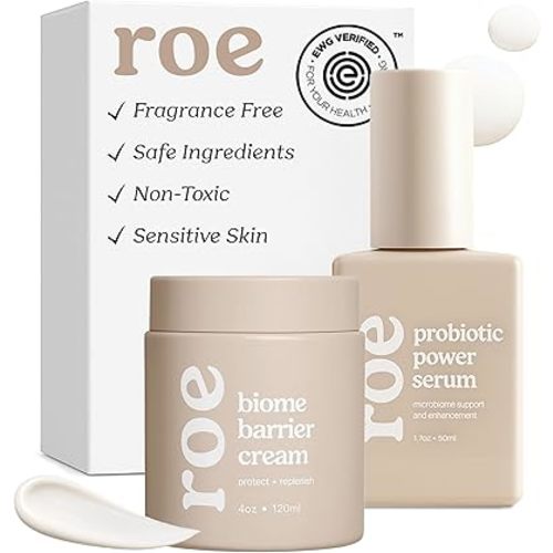 Roe Wellness Baby Cream & Baby Serum Power Pair Biome Barrier | For All Skin & Ages | Hydrating Body, Face, Dry Irritated Skin Toddlers, Newborns Skincare (Power Pair)