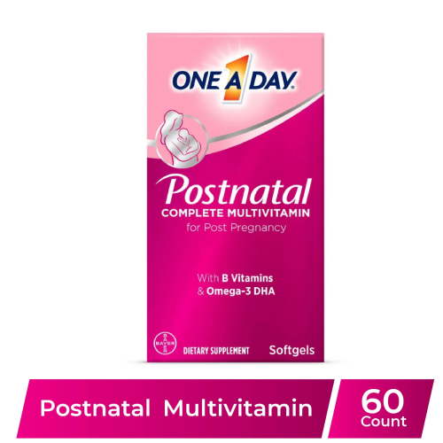 One A Day Women's Postnatal Vitamins with Key Essential Nutrients, Softgels, 60 Count
