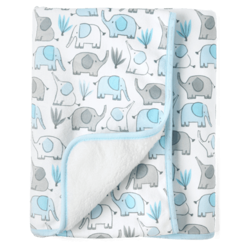Baby Boys Elephant Cozy Blanket - Gray