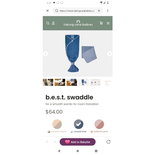 b.e.s.t. swaddle - Coastal Blue