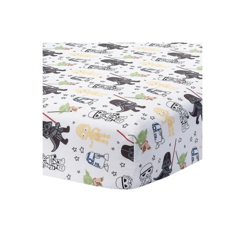 Star Wars Classic Fitted Crib/Toddler Sheet - Yoda/Darth Vader