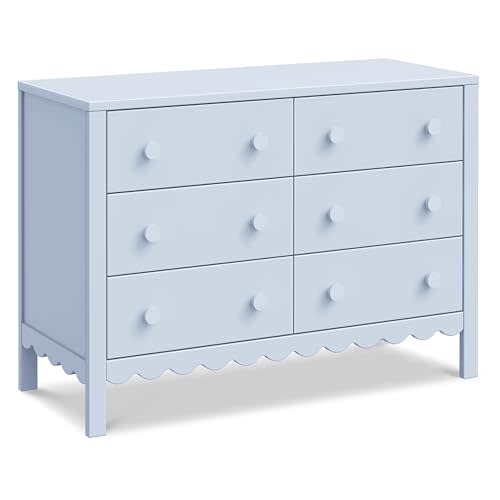 DaVinci Sammy Scallop 6-Drawer Dresser in Powder Blue