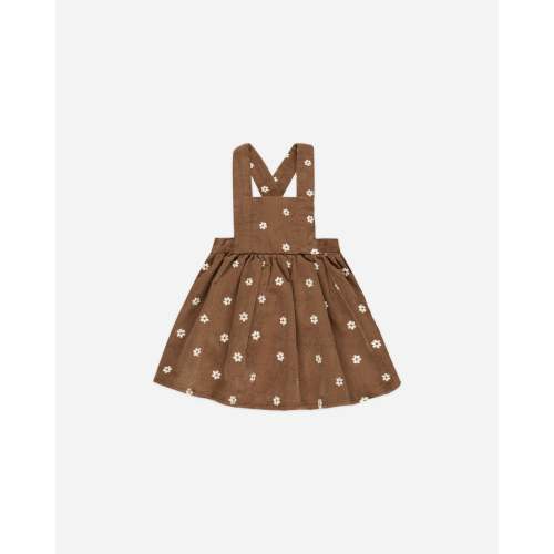 Corduroy Pinafore || Floral Embroidery