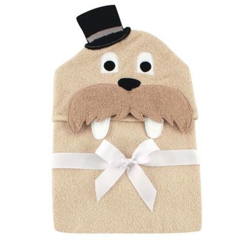 Hudson Baby Infant Boy Cotton Animal Face Hooded Towel, Classy Walrus, One Size