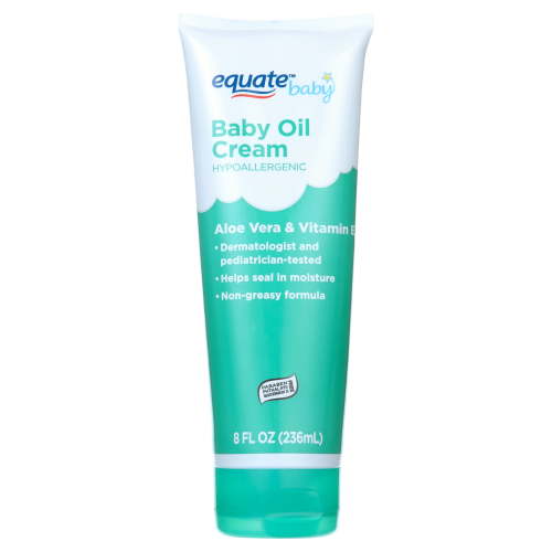 Equate Aloe & Vitamin E Baby Oil Cream 8 oz 8 Ounce (Pack of 1)