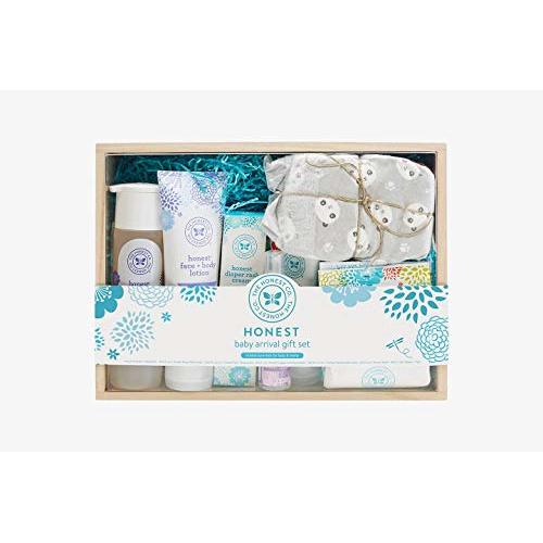The Honest Company Baby Arrival Gift Set | Newborn Essentials Welcome Box | Diapers, Wipes, Personal Care, Diaper Rash Cream