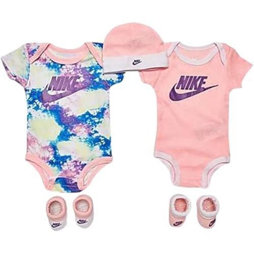 Nike 5Pc Aop Tie Dye Set Infant/Toddler Clothing Set Size 0-6M, Color: Arctic Punch-Pink (NN0794682)
