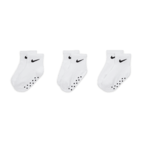 Nike Baby Swoosh Ankle Gripper Socks (3-Pairs)