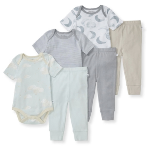 Hello Moon Organic Short Sleeve Bodysuit and Pant Set 3 Pack