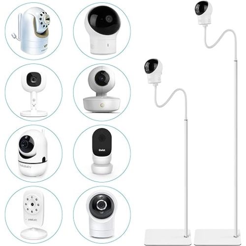 68.8" Adjustable Height Baby Monitor Floor Stand Holder for Infant Optics DXR-8 Pro,Eufy Spaceview/Spaceview Pro/Spaceview S,Nanit Pro,Motorola,Owlet Baby Monitor and Cameras with 1/4 Screw Mount
