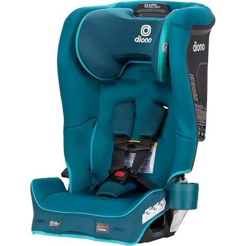 Diono Radian 3R SafePlus, All-in-One Convertible Car Seat, Rear and Forward Facing, SafePlus Engineering, 10 Years 1 Car Seat, Slim Fit 3 Across, Blue Razz Ice