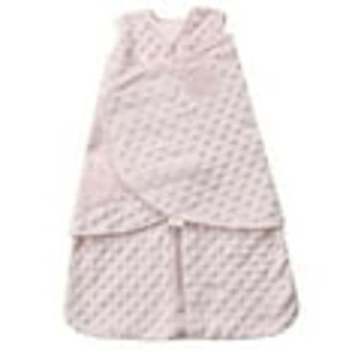 HALO SleepSack Swaddle, Velboa, Pink Plush Dots, Newborn