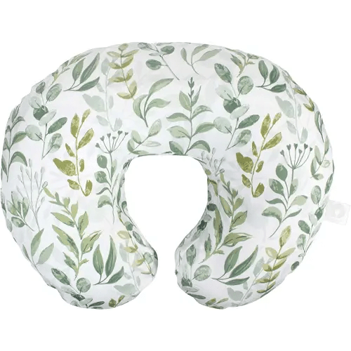 Boppy Nursing Pillow Original Support, Green Foliage, Ergonomic Nursing Essentials for Bottle and Breastfeeding, Firm Fiber Fill, with Removable Nursing Pillow Cover, Machine Washable