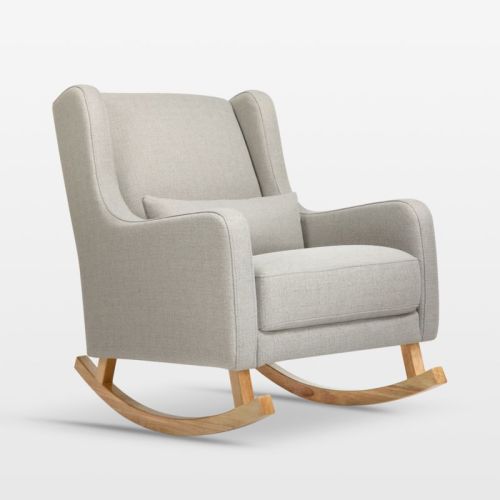 Babyletto Kai Natural Performance Nursery Rocking Chair with Wood Legs