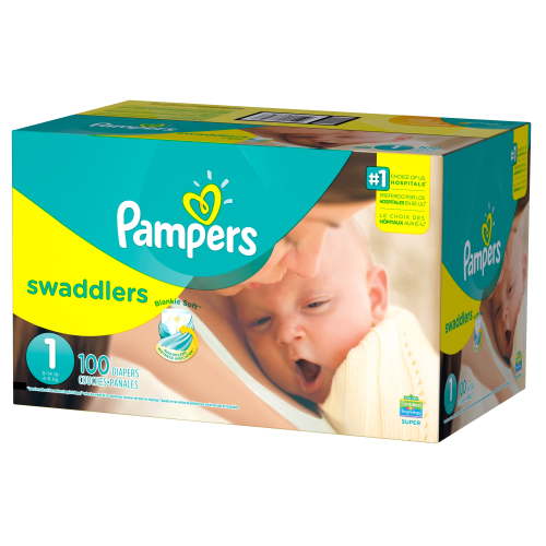 Pampers Swaddlers Newborn Diapers Size 1, 100 Count