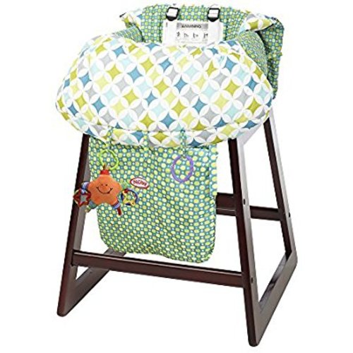 Nuby 2-in-1 Universal Size Shopping Cart and High Chair Cover, Green