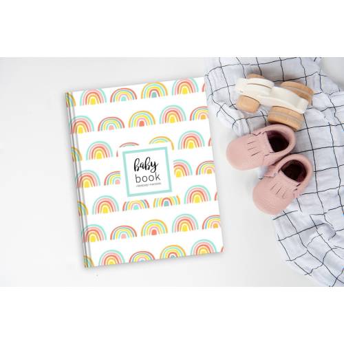 Rainbow Baby Book | Baby Shower Gift, Baby Memory Book, Gift for New Baby, Gift for Baby Girl, Gift for Baby Boy