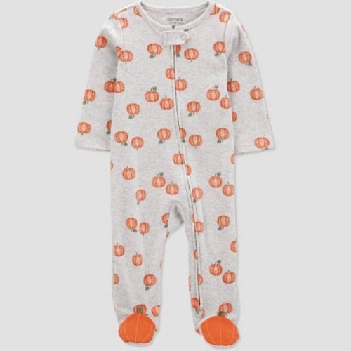Carter's Just One You®️ Baby Pumpkins Sleep N' Play - Orange/Gray, Size: Newborn