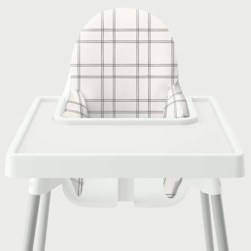 Highchair Cushion Cover - Modern Double Plaid – Yeah Baby Goods