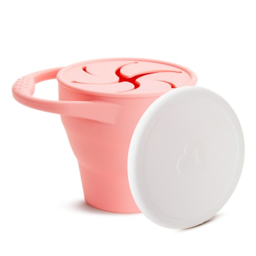 C’est Silicone!™ Snack Catcher with Lid in coral