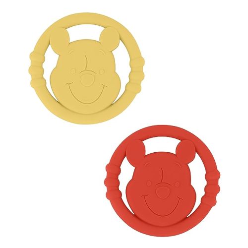 Cudlie Disney Silicone Teether Toy Set for Infants, Food Grade and BPA Free Teethers for Babies 6-12 Months, 2-Pack Teether Toys for Newborns