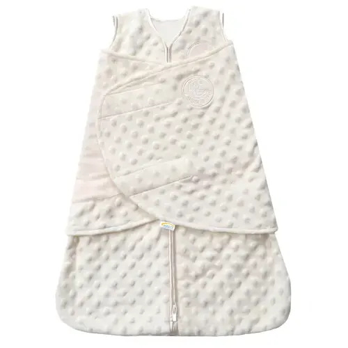 Cream Plushy Dot Velboa Swaddle - Newborn | HALO
