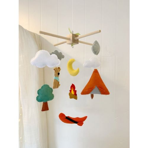 Baby Mobile Camping Baby Mobile Dog Baby Mobile Mountain Mobile Camping Nursery Woodland Mobile Camper Mobile Baby Mobile - Etsy