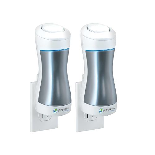 GermGuardian GG1000 Pluggable UV-C Sanitizer and Deodorizer, Kills Germs, Freshens Air and Reduces Odors from Pets, Smoke, Mold, Cooking and Laundry, 2-Pack