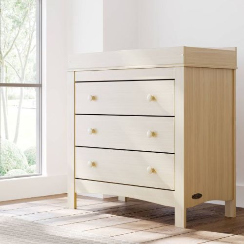 Graco Noah 3-Drawer Dresser with Removable Changing Table Topper - Driftwood