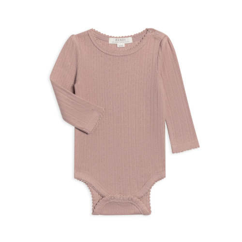 Thea Brushed Back Pointelle Long Sleeve Bodysuit
