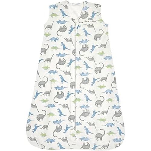 HALO Sleepsack, 100% Cotton Wearable Blanket, Swaddle Transition Sleeping Bag, TOG 0.5, Watercolor Dinos, Small, 0-6 Months