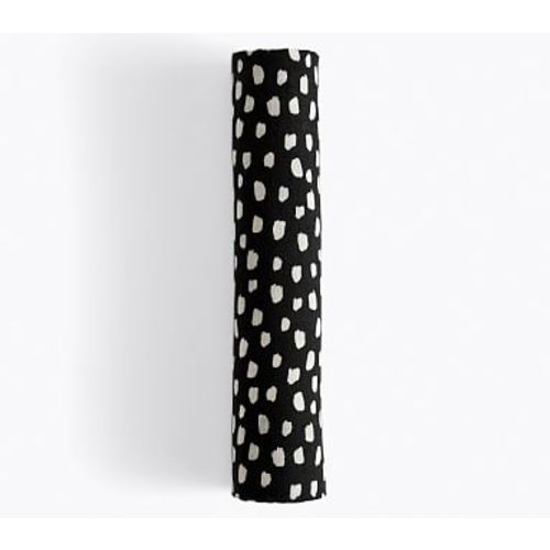 Brushstroke Dot Organic Muslin Single Swaddle, Black