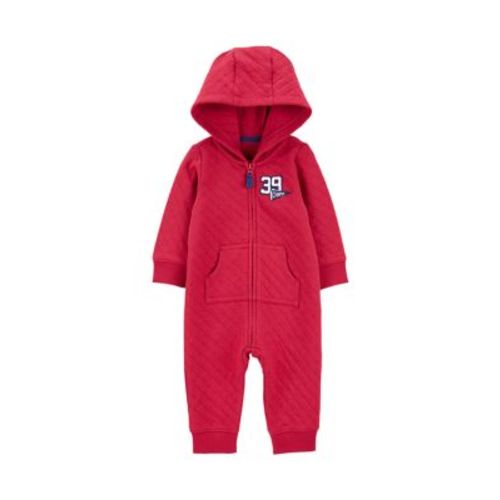 Baby Boys Quilted Double Knit Jumpsuit