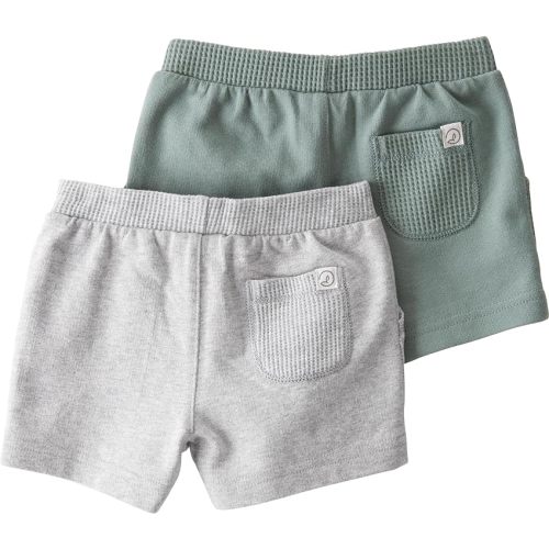 little planet by carter's Baby 2-Pack Shorts Made with Organic Cotton - 5T - Green/Grey