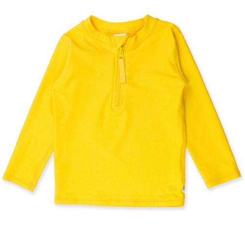 RuggedButts Boys UPF50+ Sun Protected Zipper Long Sleeve Rash Guard - Sonic Blue, 6-12m