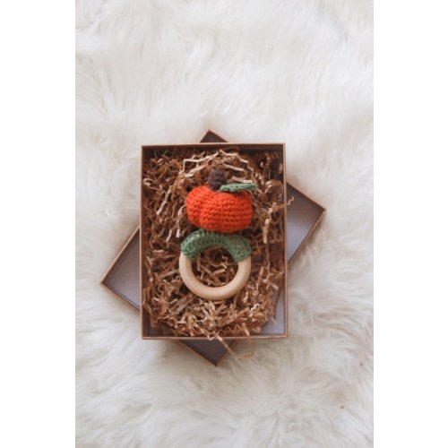Crochet baby rattle *Pumpkin*